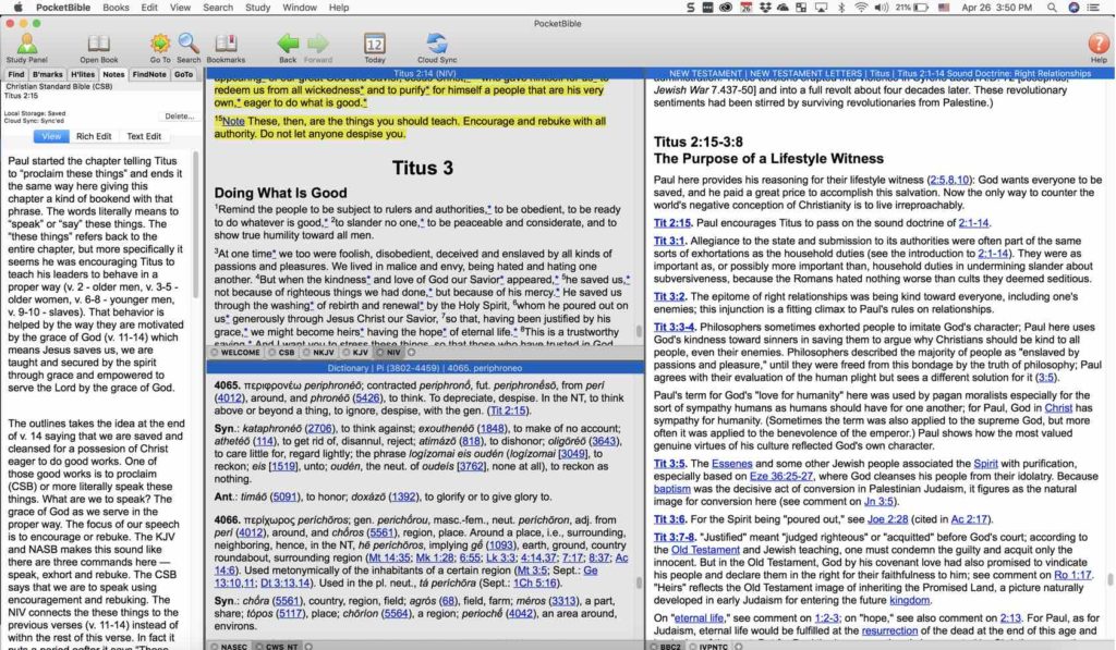 free bible program for the mac with strong